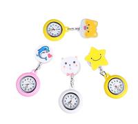 CATIEBYE Reloj De Enfermera De Aleación Extensible Diseño De Dibujos Animados, Reloj De Bolsillo Colgante para Personal Sanitario, Conjunto De 4 Piezas (tamaños 5, 13, 15 y 19), Uso Hospitalario