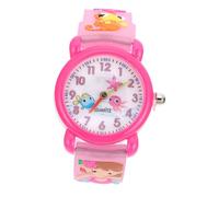 CATIEBYE Reloj para Niños Dibujos Animados De, Silicona 3D, Resistente Al Agua, Tamaño Pequeño, para Estudiantes y Uso Diario, Color Rojo