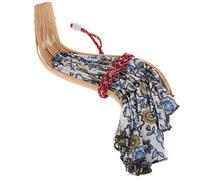 CATIEBYE Sombrero Sol Plegable de Algodón Diseño Floral Azul, Abanico Integrado, Protección UV para Mujer, Adecuado para Playa, Piscina y Actividades al Aire Libre