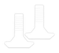 CATIEBYE Soporte de Rueda para Hámster 2 Piezas, Soporte Metálico Resistente Blanco para Rueda de Ejercicio de Hámster y Ardilla, Accesorio Estable para Jaulas Pequeñas, Plataforma Segura