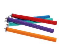 CATIEBYE Soportes para Jaulas de Pájaros 5 Piezas de Palos de Madera para Moler Garras y Picos, Percha de Juego para Canarios y Pájaros Pequeños Tornillos Integrados Color Color Aleatorio
