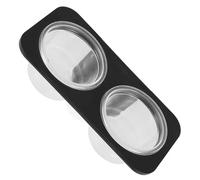 CATIEBYE Tazón para Reptiles De Doble Compartimento con Ventosas Resistente y Fácil De Limpiar para Alimentación y Agua De Tortugas Geckos y Escorpiones Terrarios