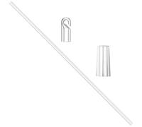 CATIEBYE Varilla de Persiana Transparente de 19 Pulgadas Varita de Persiana Vertical Gancho y Agarre Repuesto de Barra de Tiro para Cortinas en Ventanas del Hogar