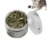 Catillera de hojas naturales - Catillera de hojas naturales reales sin estrés | Inofensiva Catniip Leaf Single Can | Bocadillos de gato saludables para la limpieza de los dientes, depilación, regulaci