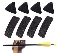 Catime 4 Pares Almohadillas de Descanso para Tiro con Arco, Flecha Adhesivo de Flechas de Arco Recurvo, Arrow Rest Pad Pieles Sintéticas para Parches Caza Largo y Recurvo