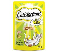 Catisfaction Premios para Gatos, Sabor Mixto de Queso y Salmón (60g)