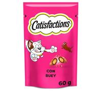 Catisfactions Premios para Gatos, Sabor Buey (Pack de 6 x 60g)
