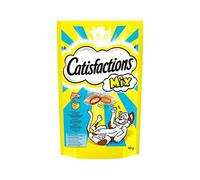 Catisfactions Premios para Gatos, Sabor Mixto de Queso y Salmón (Pack de 6 x 60g)