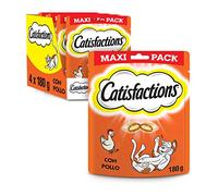 Catisfactions Premios para Gatos, Sabor Pollo, Maxipack (Pack de 4 x 180g)