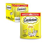 Catisfactions Premios para Gatos Sabor Queso, Maxipack (Pack de 4 x 180g)