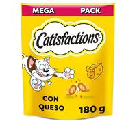 Catisfactions Premios para Gatos Sabor Queso, Maxipack (Pack de 4 x 180g)