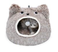 CATISM Cama Cueva para Gatos - Lugar de Descanso Lavable para Gatos Almohada de Felpa para Mascotas Casa Cojín Mullido para Gatitos Cachorros Cama Acogedora Cama para Mascotas
