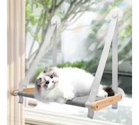 CATISM Plegable Hamaca Gato Ventana de hasta 20 kg, 50x38 cm, Gris