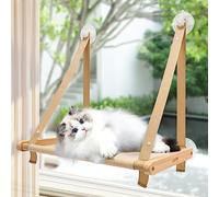 CATISM Plegable Hamaca Gato Ventana de hasta 20kg, Hamaca Reforzada para Gatos con Ventosa Fuerte, Lavable, Tela Transpirable, Soporte para alféizar de Ventana, Saco de Dormir para Gatos (50x38cm)
