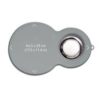 Catit Alfombra de Silicón para bebedero fuente con Comedero, Gris