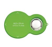 Catit Base de silicona con tazón Cacahuete para bebedero y comedero Verde