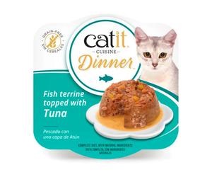 Catit Cuisine Dinner - Alimento húmedo para gato adulto - Pescado y atún - Cantidad: 75 g