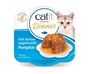 Catit Cuisine Dinner - Alimento húmedo para gato adulto - Pescado y calabaza - Cantidad: 75 g