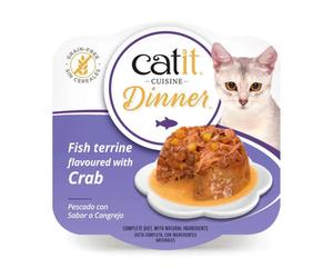 Catit Cuisine Dinner - Alimento húmedo para gato adulto - Pescado y cangrejo - Cantidad: 75 g