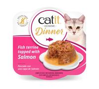Catit Cuisine Dinner - Alimento húmedo para gato adulto - Pescado y salmón - Cantidad: 75 g