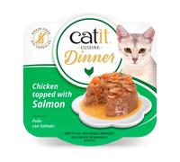 Catit Cuisine Dinner - Alimento húmedo para gato adulto - Pollo y salmón - Cantidad: 75 g
