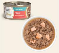 Catit Cuisine Duet Bocaditos de Atún con Salmón en Caldo Natural 75g - 12 unidades