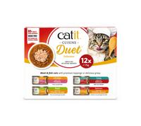 Catit Cuisine Duet Selection – Alimento húmedo para gato adulto, surtido – Pack de 12 x 75 g