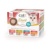 Catit Cuisine Duet Selection – Alimento húmedo para gato adulto, surtido – Pack de 12 x 75 g