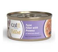 Catit Cuisine Filete - Alimento húmedo para gato adulto - Atún con gambas - Cantidad: 75 g