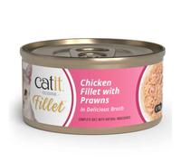 Catit Cuisine Filete - Alimento húmedo para gato adulto - Pollo con gambas - Cantidad: 75 g