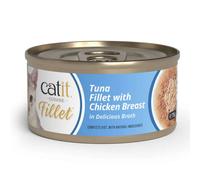 Catit Cuisine Fillet - Alimento húmedo para gato adulto - Atún con pollo - Cantidad: 75 g