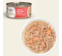Catit Cuisine Fillet Pollo Desmenuzado con salmón en caldo 75 g - 12 unidades