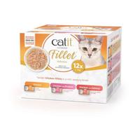 Catit Cuisine Fillet Selection - Alimento húmedo para gato adulto - Multipack de pollo - Cantidad: Maxi pack 12