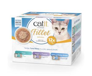 Catit Cuisine Selección de Filetes - Alimento húmedo para gato adulto - Multipack de atún - Cantidad: Maxi pack 12