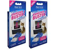 Catit Magic Blue Ammonia Buster - Reductor de olores de los peligrosos Gases del amoniaco para un arenero Limpio (Paquete de 2)