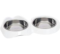 Comedero de acero inoxidable para gatos - Catit Pixi - Capacidad: 2 x 200 ml