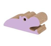 Catit Rascador De Cartón Zoo Hipopótamo 44x18,5cm Para Gatos, Con Hierba Gatera