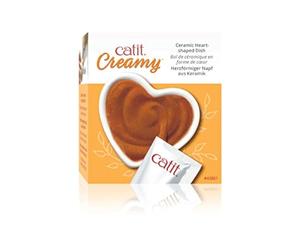 Catit Suministros para la alimentación Plato Corazon para los Snacks Creamy