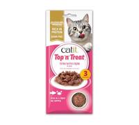 Catit Top 'n' Treat Snack Húmedo y Topper Gatos 3 x 60 g Atún y Cangrejo | Ingredientes naturales y de calidad