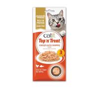 Catit Top 'n' Treat Snack Húmedo y Topper Gatos 3 x 60 g Pollo y Pargo | Ingredientes naturales y de calidad