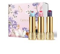 CATKIN 3pcs Bálsamo Labial Gift Set, Pintalabios y Balsamo Labial 2 in 1 | Brillo de Labios, Protector y Reparador Labial, Hidratante de Labios con Efecto Prolongado, Ingredientes Naturales, 3.4g