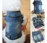 Catkoo Ropa para Perro, Accesorios para Perro, Juguetes para Perro, Vestido para Perro, Vaquero Azul Vaquero, Chaqueta, Ropa para Mascotas