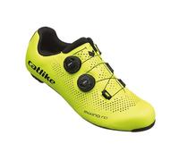 CATLIKE 7200100027 - Zapatillas de Ciclismo Carretera MIXINO RC1 Talla 44 Máxima Rigidez, Confort y Tecnología para un Rendimiento Superior, Amarillo Fluor