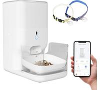 CATLINK Comedero automático para gatos, informe de salud de los gatos, 4 litros de capacidad, alimentador con WiFi, salida de comida para gatos temporizada, detecta varios gatos