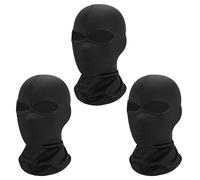 CATMEYE 3 Piezas Pasamontañas Balaclava de 2 Agujeros - Ligero y Transpirable, Elástico para Debajo del Casco, Moto, Bicicleta, Esquí, Snowboard, Running y Exterior (FR/ES, Letras, M, Negro)