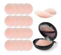 CATMEYE Cubiertas de Pezones de Silicona, 8 Pares, Almohadillas Ultrafinas Reutilizables Autoadhesivas, Impermeables, con Estuche (8 Pares)