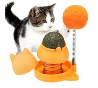 Catnip Balls Cat Lollipop | Catnip Wall Balls for Cats | Cat Nip Toys for Indoor Cats Adult | Rotatable Cat Licking Balls | Edible and Healthy with Spring Ball for Cat Teeth Cleaning Treats