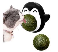 Catnip Juguetes para Gatos Pelota interactiva para Gato Una Bola Que Gira 360º con Tapa de Almacenamiento y 1 Bola de Hierba gatera reemplazable