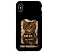 Catnip Made Me Do It Funny For Cat Lover Men Women Carcasa para iPhone X/XS