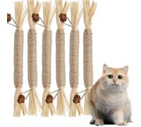 Catnip palos, masticar palos para gatos, gato cuidado dental juguete, dental masticar palos ayuda con sarro y mal aliento Higiene saludable cuidado dental（6 piezas）